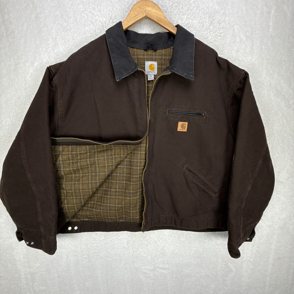 Carhartt Detroit Jacket‎ Blanket Lined Mens 4XL J97 DKB Dark Brown NWT NOS